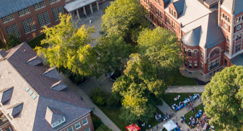 University Day overhead shot at Durham campus